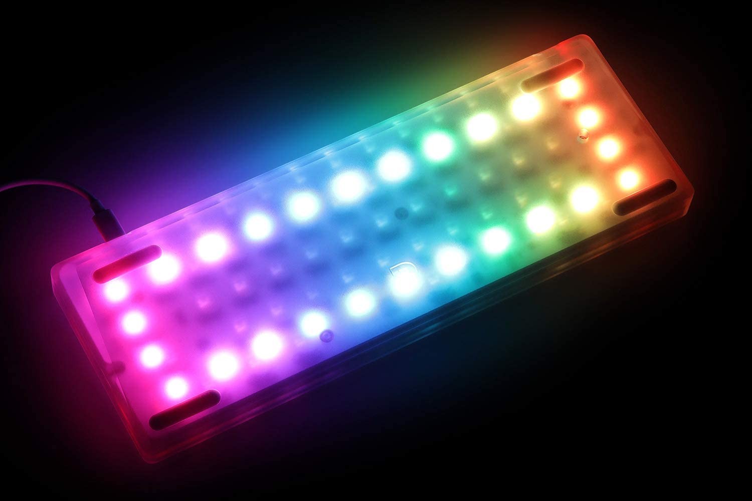 Drop Carina Mechanical Keyboard Kit — 60% Form Factor, Hot Swap Kaihua Plug, Programmable QMK, Backlit RGB LED, USB-C, Frosted Acrylic Case (Keyboard Kit)